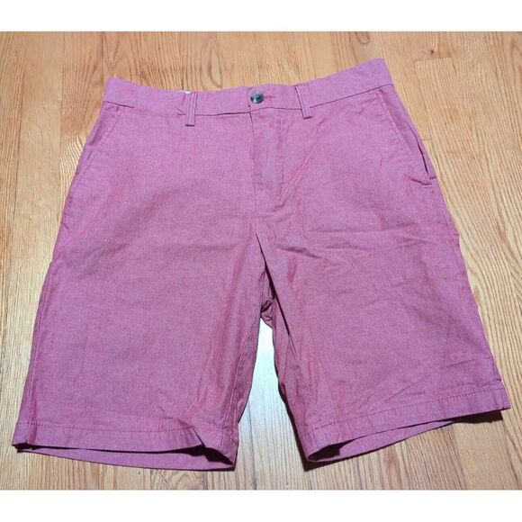 Old Navy Other - Old‎ Navy Red 32 Ultimate Slim Cotton Shorts Guys Men's Pockets Chino Shorts